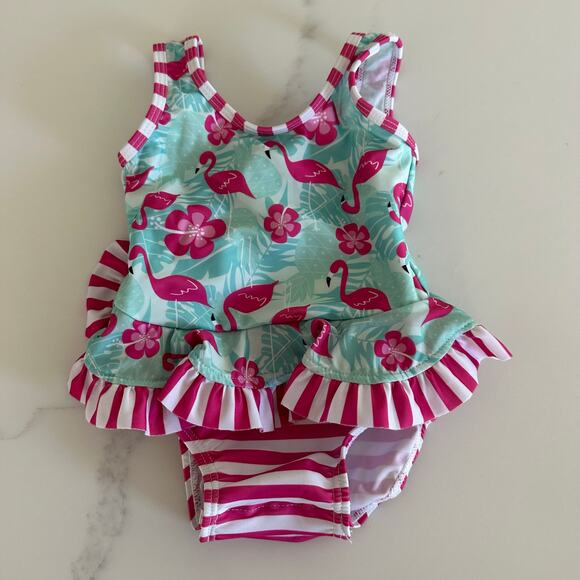 NWT The Original Flap Happy Baby Bathing Suit with Snaps UPF 50 Size 6 months - Picture 1 of 7